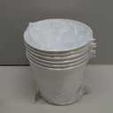 PATIKIL 7"x6.4" Small Metal Buckets with Handle, 6 Pcs Mini Galvanized Bucket Colorful Easter Buckets for Crafts Party Favors Decoration, White