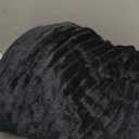 BEDELITE Fleece Blanket Queen Size  3D Ribbed Jacquard Soft and Warm Decorative Fuzzy Blankets  Cozy, Fluffy, Plush Lightweight Throw Blankets for Couch, Bed, Sofa(Black, 90x90 inches)