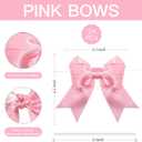 Pink Bows with Twist Ties 3.5 Inch Pre-Tied Double Satin Ribbon Bows for Gift Wrapping, Crafts, Wedding Decor, Treat Bags, Candy Apple, Christmas, Party Favors, Baby Shower (24 Pack)