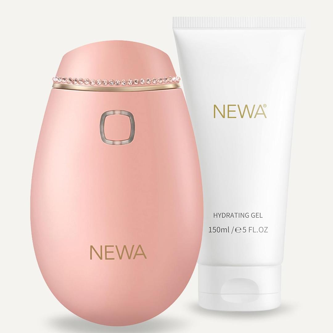 NEWA Wrinkle Reduction Device Skincare Tool for Facial Tightening. Boosts Collagen, Reduces Wrinkles. with 1 Gel Supply (Pink)