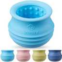 Animire Treat Dispensing Dog Toy, Long-Lasting Interactive Puzzle Toys for Dogs, Stuffable Dog Enrichment Frozen Lick Treat Toy for Boredom, BPA Free Silicone Fetch Catch Chew Toy (Light Blue,L)