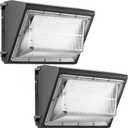 2PACK Dusk to Dawn 100W LED Wall Pack Light Fixture, 13000LM 400-600W HPS/HID Equivalent, 5000K Daylight Commerical/Industrial Outdoor Security Lighting, ETL for Parking Lot,Warehouse,Entrance