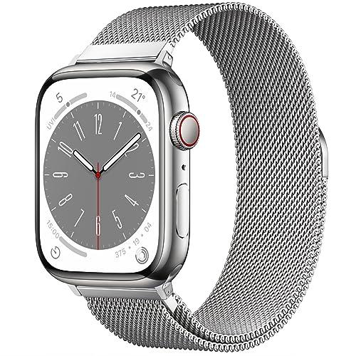 Original Stainless Steel Milanese Loop Compatible with Apple Watch Band 38mm 40mm 41mm 42mm 44mm 45mm 46mm 49mm, Magnetic Clasp Band for iWatch Series 11 10 9 8 7 6 5 4, SE 3 2 1 Ultra3 2, Women & Men