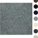 Carpet Tiles Peel and Stick 24” x 24”, Self Adhesive Soft Padded Flooring Stickers, Light Gray Home Decor for Bedroom Living Room Office, 20 Tiles & 80 sq ft per Box