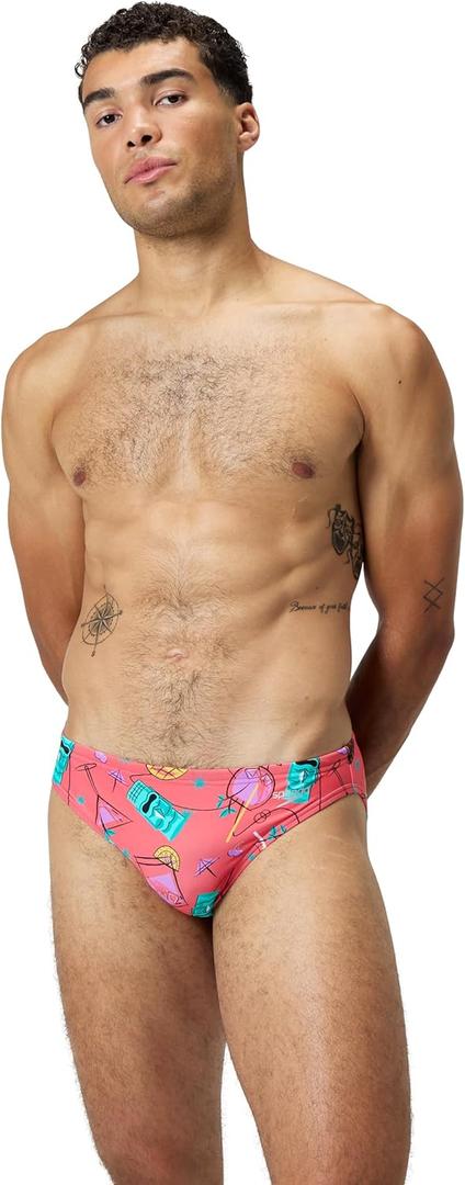 Speedo Men's Swimsuit Brief Eco Flex 2 Outseam Beachstar (30, Mai Time)