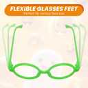 24 Pcs Witch Green Party Favors Including 12 Witch Broom Pencils and 12 Plastic Green Glasses No Lenses for Magic Theme Decorations Gifts Birthday Halloween Party Goodie Bags Fillers