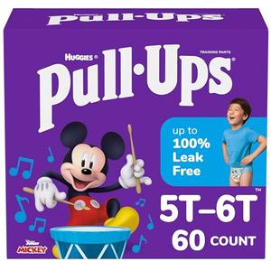 Pull-Ups Boys' Potty Training Pants, Size 5T-6T Training Underwear (46+ lbs), 60 Count