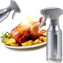 Oil Sprayer for Cooking,ABS Plastic Olive Oil Mister for Air Fryer Frosted Gray Nozzel Oil Dispenser Bottles Fat Reduction Glass Oil Control Spray Pot 6.35oz/180ml Capacity