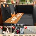 Hard Bottom Car Seat Back Cover for Dogs, Anti Scratch PU Leather Backseat Extender for Dogs, Waterproof Pet Car Hammock Supports 400 Lbs for Car, SUV, Small Truck