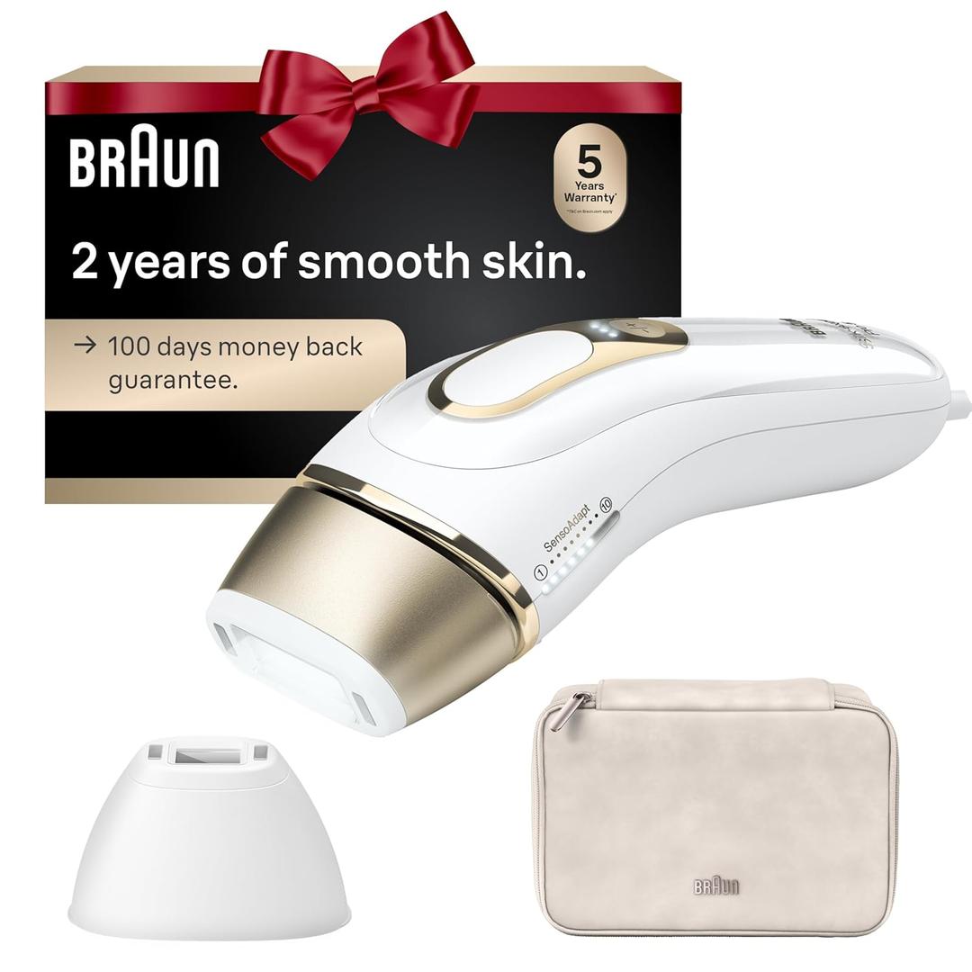 Braun IPL at Home Laser Hair Removal for Women and Men, Silk Expert Pro 5 PL5137 with Venus Swirl Razor, Permanent Visible Hair Reduction in Hair Regrowth for Body & Face, Corded, PL5137