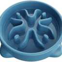 Slow Feeder Dog Bowls Small Breed, Dog Food Bowl Small Anti-Choking Bloat Stop Puzzle Healthy Eating Bowl (Blue, 1 Cup)