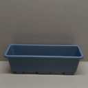 Window Box Planter 4 Packs, 17 Inches Rectangle Flower Pots with Drainage Holes & Trays, Pots for Vegetables, Herbs, Flowers, Garden Windowsill Balcony (Blue, 17 * 5.1 * 6 inch)