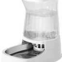 Automatic Gravity Water Dispenser for Dogs, 1Gallon Stainless Steel Water Bowl Dispenser, 100% BPA-Free Dog Water Fountain Dispenser for Small&Medium Dogs, Cats, Puppies(White)