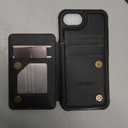 Vinich for iPhone 16e Wallet Case with Card Holder, RFID Blocking Credit Slots Kickstand Shockproof Phone Cover Fit for iPhone 16e 6.1" Black