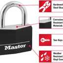Master Lock Covered Padlocks with Key, Outdoor Locks, 2 Pack, 141T