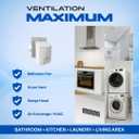Ventilation Maximum AF4-C 4 Inch Outdoor Wall Dryer Vent Cover Exterior Bathroom Exhaust Fan & HVAC Intake/Exhaust, Energy-Saving, Galvanized Steel, Weatherproof - Black