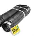 Flex-Drain 51910 Flexible/Expandable Landscaping Drain Pipe, Perforated, 4-Inch by 12-Feet , Black