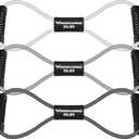 Figure 8 Fitness Resistance Bands with Handles - Exercise Tube Band Set of 3 for Arm and Shoulder Stretch, Rope 8 Word Elastic for Women and Men