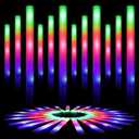 LUDILO Foam Glow Sticks Bulk Party Pack 18PCS Glow in the Dark Party Supplies for Adults Led Foam Sticks for Kids Birthday Wedding Dance Floor Props Concert Halloween Party Favors