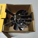 VODA Wood Stove Fan Heat Powered Fireplace Fans Non Electric, Heat Activated Thermal Fan for Wood Burning Stove/Log Burner, Stove Accessories Thermometer