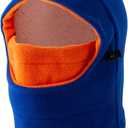 Jastore Kids Winter Balaclava Ski Mask for Boys Girls Outddoor Windproof Cold Weather Face Mask Neck Warmer (4-10 Years, Blue+orange)