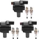 BDFHYK 3 Ignition Coil Pack UF137 and 6 Iridium Spark Plug 6341 Compatible with Mercedes-Benz 300CE 300E 300TE C280 C36 AMG E320 S320 SL320 2.8L 3.2L l6 Coil for 1587003 88921409
