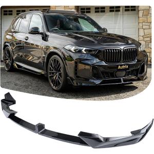 Front Bumper Lip Splitter Compatible with 2024-2026 BMW X5 G05 LCI M Sport, Front Lip Spoiler Protector MP Style Front Air Dam Chin Splitter ABS Glossy Black
