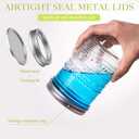 Mason Jars 16 Oz with Lids 6 Packs, Vintage Wide Mouth Glass Canning Jar for Pickling, Fermenting, Storing, Canning, Home Decor, Salad Jam and DIY Crafts