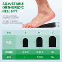 Adjustable Heel Lift Inserts for Shoes - Bukihome Orthopedic Shoe Lift for Uneven Legs 4 Layers Height Increase Insole for Heel Pain,Heel Spur,Achilles Tendonitis,Black,Large