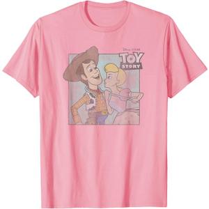 Disney Pixar Toy Story Woody & Bo Peep Retro Look T-Shirt, Size: XXL