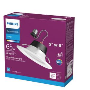 Phillps 8.5 Watt 65W replacement Retrofit Downlight