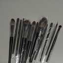 Jessup Full Makeup Brushes Set 13pcs, Professional Vegan Foundation Powder Contour Blush Highlight Eyeshadow Blending Concealer Spoolie EyeLiner Brush, Phantom Black T300