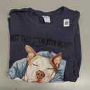 Pitbull Sleeping Pajamas Nightgown T-Shirt, S