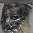 WINDFIT Men's Shirt Jacket Casual Button Down Shacket Flannel Jacket Warm Soft Plaid for Men Black, Large