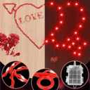 Valentine's Day Window Lights 2 Packs,18" Lighted Cupid with Arrow & Lighted Heart with Arrow,Valentine's Day Window Silhouette with Suction Cup Hooks, Remote Controllers for Indoor Outdoor Decor