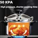 Quart Aluminum Pressure Cooker, Canner with Steamed Layer Alloy Superabrasive Non-stick Pressure Cooker for Fast Cooking. Double Handle (5L)