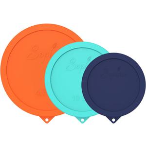 SOPHICO Silicone Replacement Lids for Pyrex Sculpted Glass & Tinted Glass Bowls Mixing Bowls 3 size Container not included