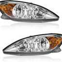 WEELMOTO Headlights for 2002-2004 Toyota Camry(LE/XLE) Headlight Assembly Compatible with 2002 2003 2004 Camry L+R Side Headlamp