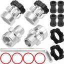 ShareGoo Metal 12mm to 17mm Wheel Hex Hub Adapter Compatible with Traxxas 1/10 Slash 2WD 4X4 Rustler Stampede 2WD 4X4 RC Car Upgrade Parts (Black)