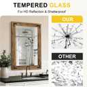 Wood Bathroom Mirror, 24"x36" Farmhouse Mirror for Wall
Rectangular Wood Frame, Shatterproof, Rustic Vanity Mirrors for Entryway, Living Room, Bedroom Decor, Horizontal or Vertical