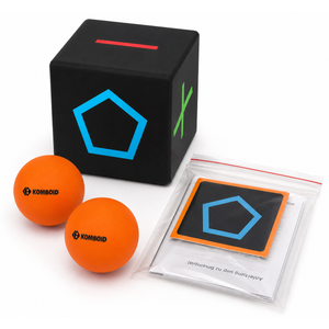 KOMBOID Ball Bouncing Skill Game for Teenagers and Adults. 12+ Years Old. Cube X 1, Single Cube, 2 Balls.