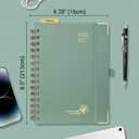 POPRUN 2026-2027 Academic Year Weekly and Monthly Planner Calendar,Jul 2026 - Jun 2027，6.25" x 8.5",Daily Agenda Book & Appointment Book with Hourly Schedule, Tabs, Hardcover, School and Office Supplies - Midnight Green