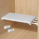 Closet Tension Shelf Rod Expandable Shelf, Adjustable Storage Rack, DIY Organizer Divider Separator for Cabinet Wardrobe Cupboard Kitchen Bathroom (Size:48-80cm), 38-60cm/48-80cm