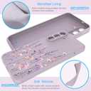 for Samsung Galaxy S25 FE Case,Cute Floral Design for Women Girls,Soft Slim Drop Protection Flowers Silicone Phone Cover with Shockproof Anti-Scratch Microfiber Lining,Colorful Flower