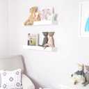 HIGH & MIGHTY 515613 Modern 36" Floating Shelf Holds up to 25lbs, Easy Tool-Free Dry Wall Installation, Flat, White