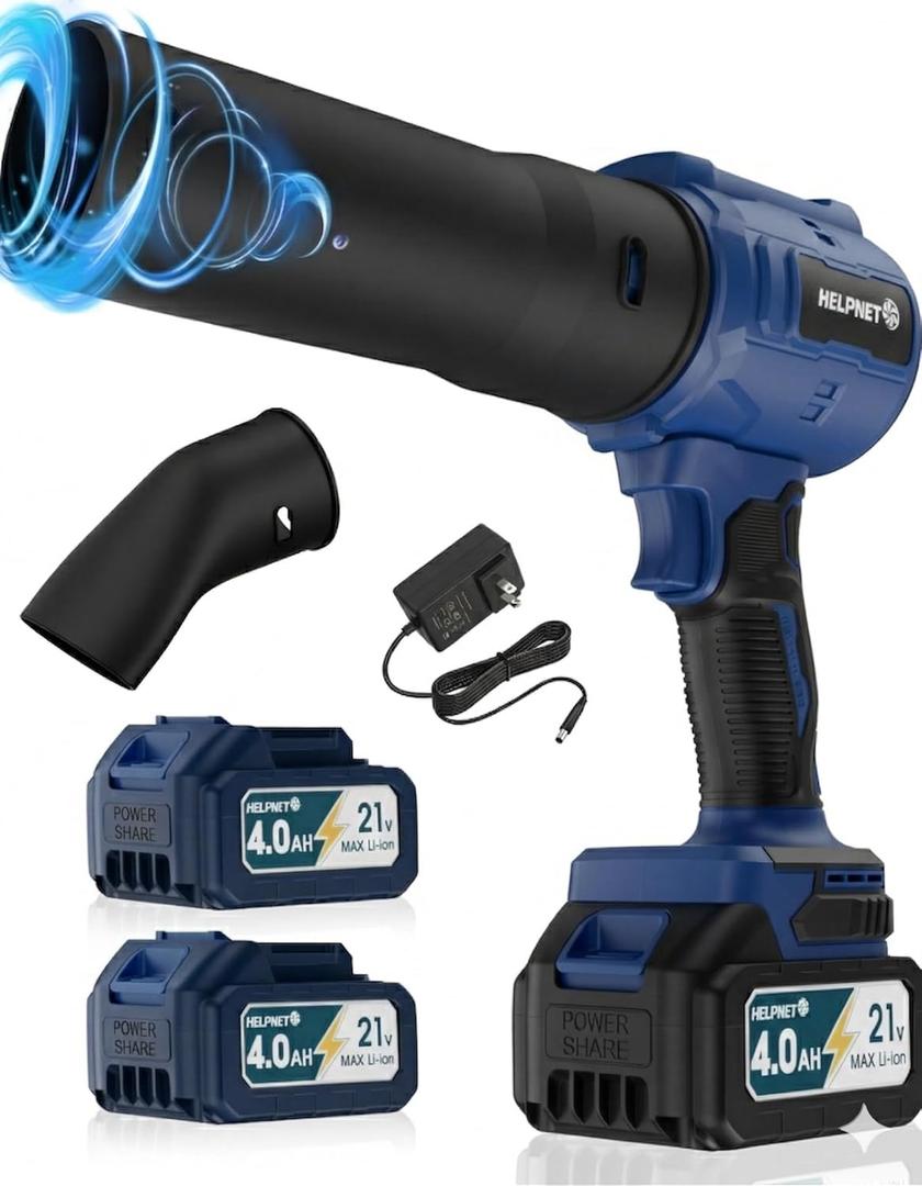 Handheld Cordless Leaf Blower with Battery and Charger, Lightweight Handheld with Extended Nozzle
