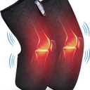 COMFIER Heated Knee Massager with Heating Pad for Knee,FSA Eligible HSA,Christmas Gifts for Dad Mom Men Women,Soothing Knee Warmers Wrap for Relaxation,Heated Knee Pad for Men Women Seniors (Black)