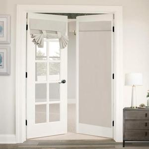 Tricia Window Door Curtain Blackout French Door Curtain Panel Thermal Insulated Room Darkening Curtain Panel with Rod Pocket, Energy Efficient Privacy Assured, 1 Panel, 26" x 68", Cream