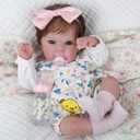 WOOROY Realistic Reborn Baby Dolls - 18 Inch Lifelike Newborn Baby Dolls Girl Real Life Soft Body Baby Doll Gift Toy with Feeding Accessories for Kids Age 3+