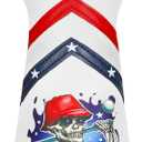 Golf Club Headcover for Drivers, Fairway Woods, Hybrid/Rescue Funny Style Premium Leather Golf Headcovers Set with Embroidery Tags